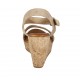 Sandalo da donna in camoscio beige con cinturino, strass, plateau e zeppa 9 - Misure disponibili: 42, 43, 44, 45