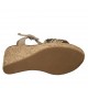 Sandalo da donna in camoscio beige con cinturino, strass, plateau e zeppa 9 - Misure disponibili: 42, 43, 44, 45