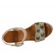 Sandalo da donna in camoscio beige con cinturino, strass, plateau e zeppa 9 - Misure disponibili: 42, 43, 44, 45