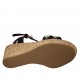 Sandalo da donna in camoscio nero con cinturino, strass, plateau e zeppa 7 - Misure disponibili: 43, 45