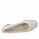 Ballerina da donna in pelle bianca con spirali tacco 2 - Misure disponibili: 34