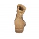 Stivaletto da donna con cerniera in pelle e pelle forata beige tacco 2 - Misure disponibili: 34, 42, 45