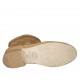 Botines para mujer con cremallera en piel y piel perforada beis tacon 2 - Tallas disponibles:  34, 42, 45