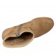 Stivaletto da donna con cerniera in pelle e pelle forata beige tacco 2 - Misure disponibili: 34, 42, 45