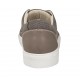 Zapato deportivo con cordones para hombre en tejido gris y piel blanca y gris pardo - Tallas disponibles:  38, 47, 50, 51