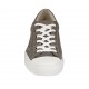 Zapato deportivo con cordones para hombre en tejido gris y piel blanca y gris pardo - Tallas disponibles:  38, 47, 50, 51