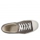Zapato deportivo con cordones para hombre en tejido gris y piel blanca y gris pardo - Tallas disponibles:  38, 47, 50, 51