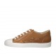 Scarpa sportiva stringata da uomo in pelle forata cuoio e pelle bianca - Misure disponibili: 37, 47, 48, 50, 52