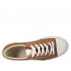 Scarpa sportiva stringata da uomo in pelle forata cuoio e pelle bianca - Misure disponibili: 37, 47, 48, 50, 52