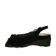 Sandalo da donna con fiocco e plantare estraibile in camoscio nero zeppa 4 - Misure disponibili: 33, 34, 42, 43, 44