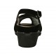 Sandalo da donna con fiocco e plantare estraibile in camoscio nero zeppa 4 - Misure disponibili: 33, 34, 42, 43, 44