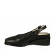 Chanel pour femmes avec semelle interieur amovible en cuir noir talon compensé 4 - Pointures disponibles:  33, 34, 42, 43, 44