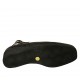 Zapato destalonado para mujer con plantilla extraible en piel negra cuña 4 - Tallas disponibles:  33, 34, 42, 43, 44