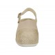 Chanel pour femmes avec élastique et semelle interieur amovible en daim et daim perforé beige talon compensé 4 - Pointures disponibles:  33, 34, 42, 43, 44