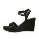 Sandalo da donna in pelle nera con cinturino, plateau e zeppa 8 - Misure disponibili: 32, 42, 45