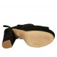 Sandalo accollato da donna con plateau e lacci posteriori in camoscio nero tacco 10 - Misure disponibili: 34, 46