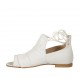 Scarpa aperta da donna con lacci in pelle bianca tacco 1 - Misure disponibili: 33, 34