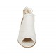 Chaussure ouverte pour femmes à lacets en cuir blanc talon 1 - Pointures disponibles:  33, 34