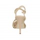 Sandalo da donna con cinturino alla caviglia e plateau in pelle nude perlata tacco 11 - Misure disponibili: 34, 43, 44, 45