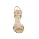 Sandalo da donna con cinturino alla caviglia e plateau in pelle nude perlata tacco 11 - Misure disponibili: 34, 43, 44, 45