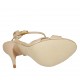 Sandalo da donna con cinturino alla caviglia e plateau in pelle nude perlata tacco 11 - Misure disponibili: 34, 43, 44, 45