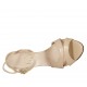 Sandalo da donna con cinturino alla caviglia e plateau in pelle nude perlata tacco 11 - Misure disponibili: 34, 43, 44, 45