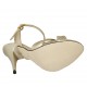 Sandalo da donna con cinturino alla caviglia e plateau in pelle platino tacco 11 - Misure disponibili: 33, 34, 43, 44, 45