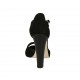 Scarpa aperta da donna con cinturino e plateau in camoscio nero tacco 11 - Misure disponibili: 31, 34