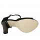 Chaussure ouverte pour femmes avec courroie et plateforme en daim noir talon 11 - Pointures disponibles:  31, 34