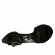 Woman's open shoe with platform and strap in black suede heel 11 - Available sizes:  31, 34
