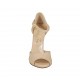 Zapato abierto para mujer con cinturon y plataforma en piel colro desnudo tacon 11 - Tallas disponibles:  43, 46