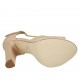 Zapato abierto para mujer con cinturon y plataforma en piel colro desnudo tacon 11 - Tallas disponibles:  43, 46