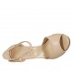Zapato abierto para mujer con cinturon y plataforma en piel colro desnudo tacon 11 - Tallas disponibles:  43, 46
