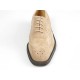Zapato Oxford con cordones y decoracion Brogue para hombres en gamuza beis arena - Tallas disponibles:  41, 45, 52, 54