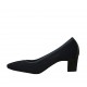 Escarpin pour femmes en tissu et cuir bleu talon 5 - Pointures disponibles:  44