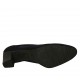 Escarpin pour femmes en tissu et cuir bleu talon 5 - Pointures disponibles:  44