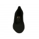 Zapato de salon para mujer en tejido y piel negra tacon 5 - Tallas disponibles:  32