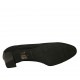 Zapato de salon para mujer en tejido y piel negra tacon 5 - Tallas disponibles:  32