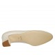 Woman's pump in pearled ivory leather heel 5 - Available sizes:  32, 33