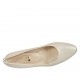 Woman's pump in pearled ivory leather heel 5 - Available sizes:  32, 33