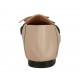 Mocassin pour femmes en cuir rose et noir avec noeud talon 1 - Pointures disponibles:  45