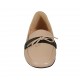 Mocassino da donna in pelle rosa e nera con fiocco e tallone pieghevole tacco 1 - Misure disponibili: 45