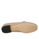 Mocassino da donna in pelle rosa e nera con fiocco e tallone pieghevole tacco 1 - Misure disponibili: 45