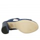 Sabot aperto da donna in camoscio e pelle blu tacco 8 - Misure disponibili: 42