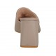 Sabot chiuso in punta da donna in pelle grigio tortora tacco 7 - Misure disponibili: 42