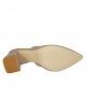 Sabot chiuso in punta da donna in pelle grigio tortora tacco 7 - Misure disponibili: 42