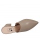 Sabot chiuso in punta da donna in pelle grigio tortora tacco 7 - Misure disponibili: 42