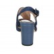 Sandalo da donna in camoscio e pelle blu tacco 8 - Misure disponibili: 32, 42, 43, 44