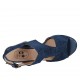 Sandalo da donna in camoscio e pelle blu tacco 8 - Misure disponibili: 32, 42, 43, 44