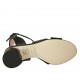Sandalo con cinturino da donna in pelle nera tacco 5 - Misure disponibili: 32, 33, 42, 43